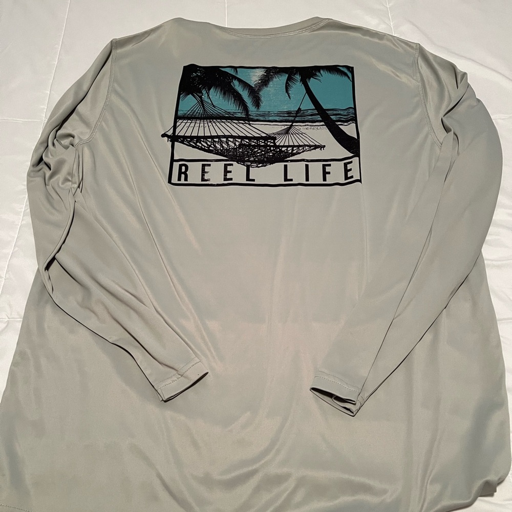 Reel Life Gray Long Sleeve Rash Guard